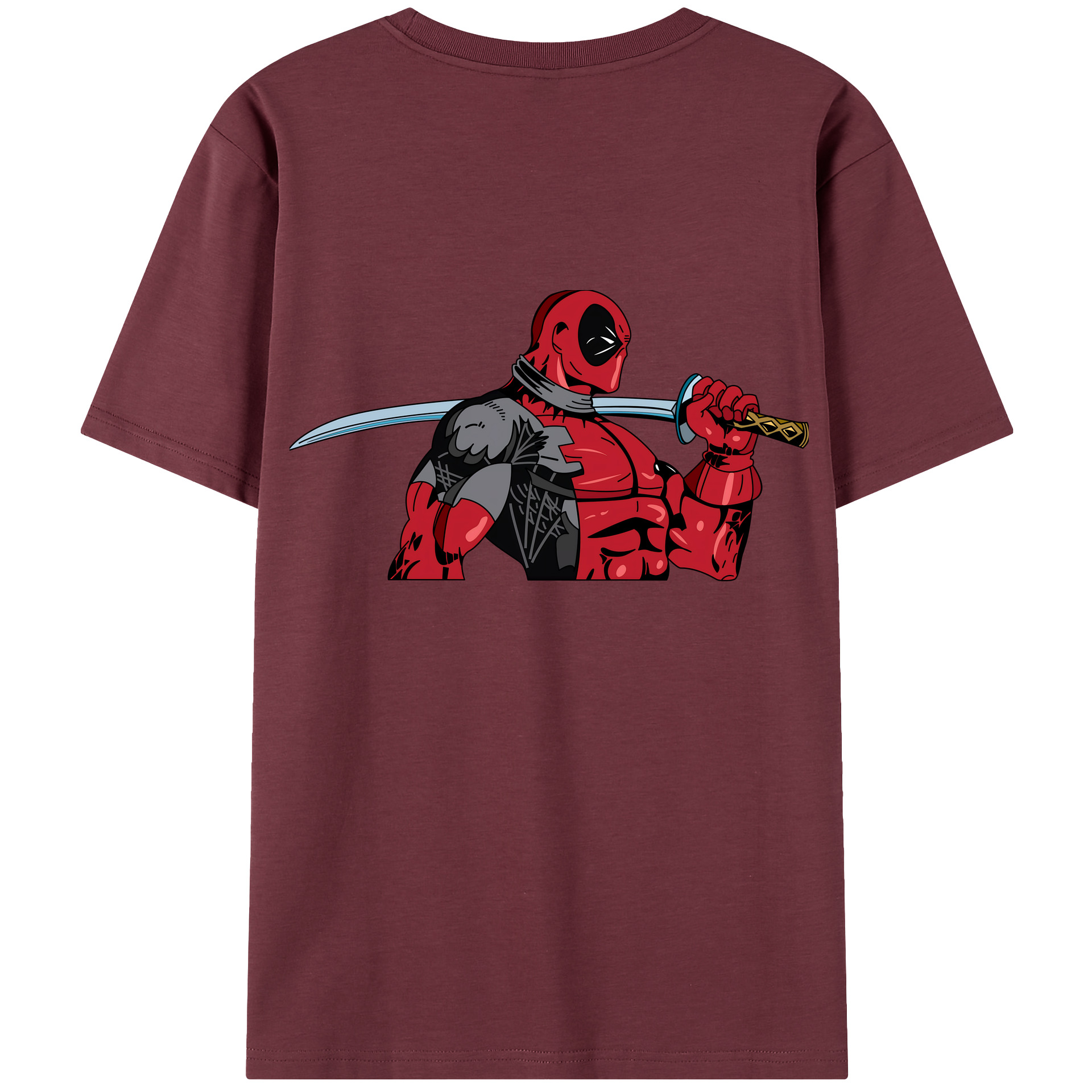 （画像用） Deadpool デッドプール 綿100％半袖Tシャツ（背面プリント）